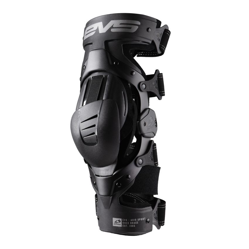 EVS AXISS-BK/GY-ML Axis Sport Knee Brace Black/Black/Grey - Medium/Left