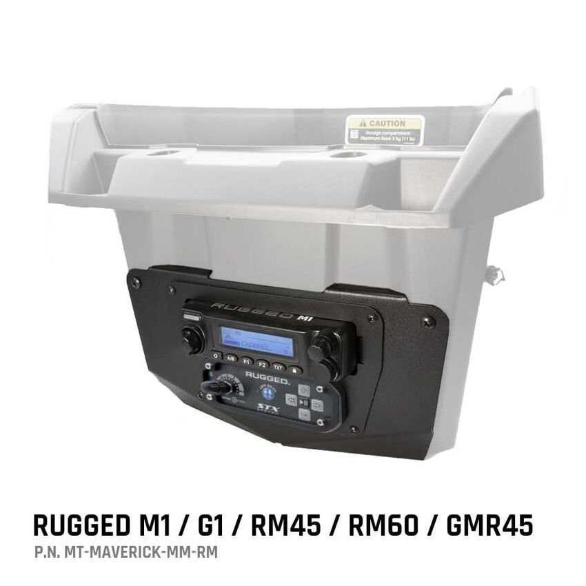 Rugged Radios MT-MAVERICK-MM-RM Can-Am Comm/Maverick - Glove Box Multi-Mount Kit for M1/G1/RM45/RM60/GMR45
