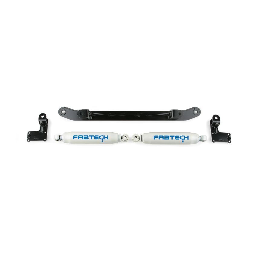 Fabtech 07-14 GM C/K1500 2WD/4WD Dual Steering Stabilizer System w/Perf. Shocks