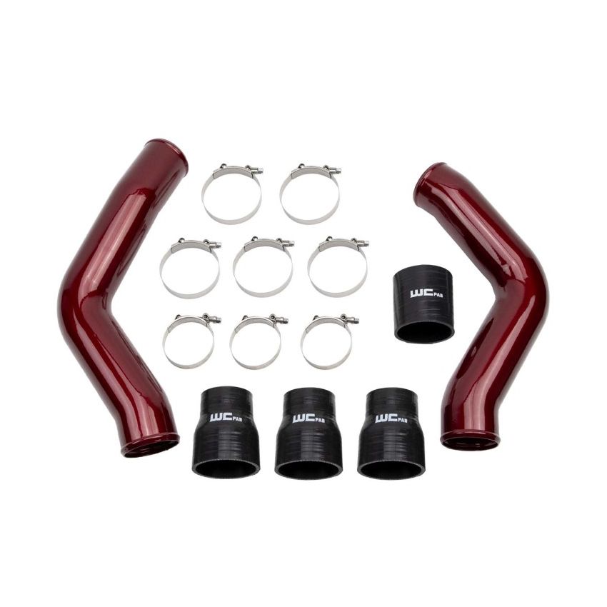 Wehrli 13-18 Cummins 6.7L 3.5 in. Intercooler Pipes Kit  - WCFab Red
