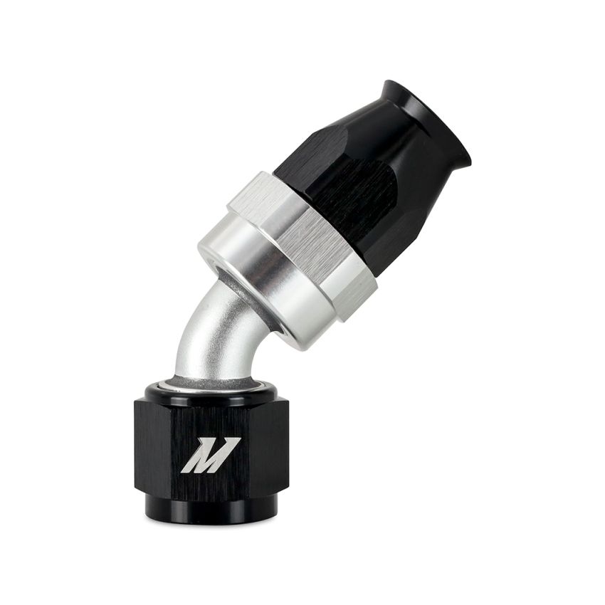 Mishimoto Aluminum PTFE -8AN 45 Degree Fitting Black