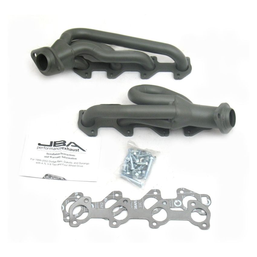 JBA 02-03 Dodge RAM 4.7L PowerTech 1-1/2in Primary Ti Ctd Cat4Ward Header