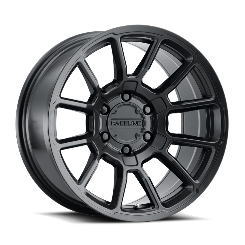 Raceline 950B Gauge 15x8in / 5x139.7 BP / -24mm Offset / 106.5mm Bore - Satin Black Wheel