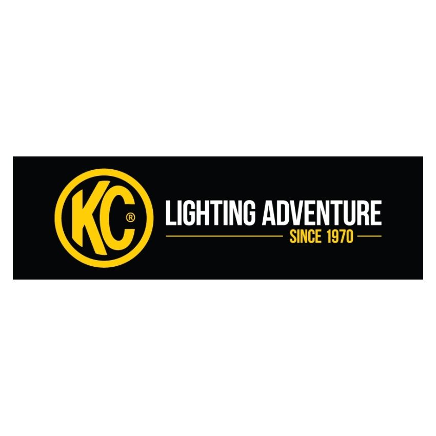 KC HiLiTES 17in. x 60in. Banner - Black w/Yellow