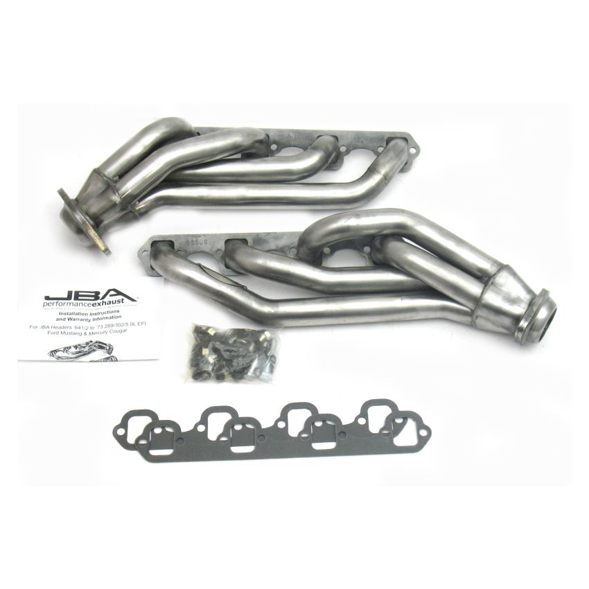 JBA 65-73 Ford Mustang 260-302 SBF 1-5/8in Primary Raw 409SS Mid Length Header