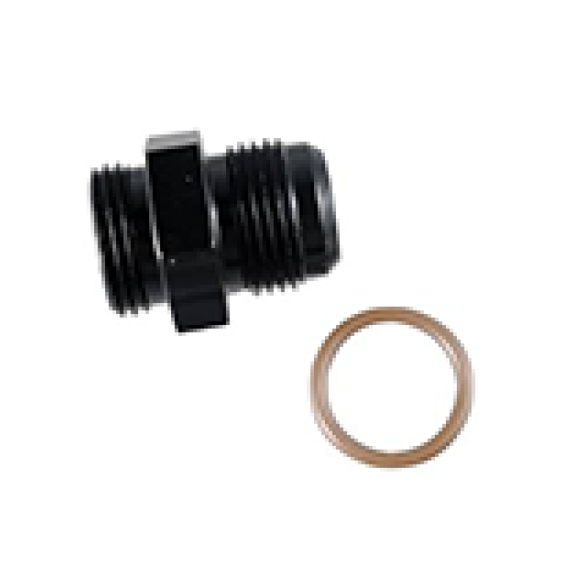 FRAGOLA FRG495101-BL #6 x 3/4-16 (#8) Radius O-Ring Fitting Black