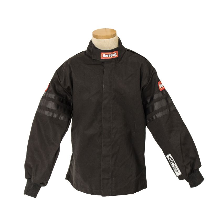 Racequip 1969995 Black Trim SFI-1 JR. Jacket - KLarge