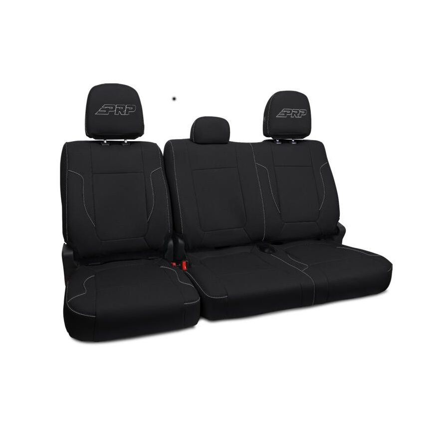 PRP Seats B070-06 PRP 12-14 Ford Raptor  Rear Bench Seat Covers- Black with Silver Stitch