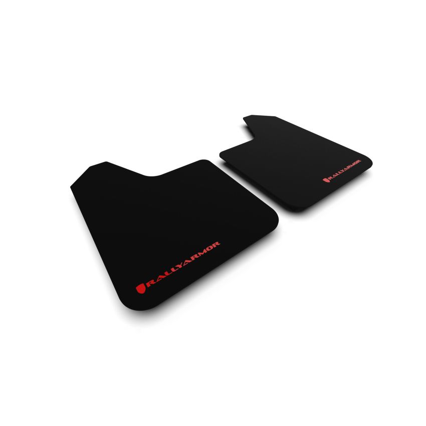 Rally Armor MF12-BAS-RD-LRT Universal Basic Mud Flap w/ Red Logo - Pair