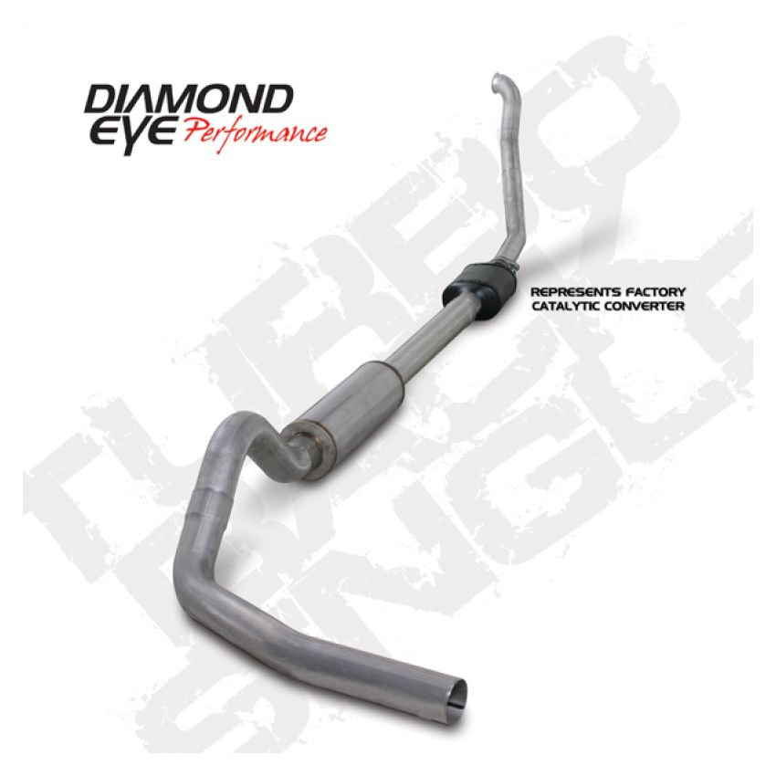 Diamond Eye Performance K4306A Diamond Eye KIT 4in TB SGL AL: 94-97 FORD 7.3L F250/F350 PWRSTROKE NFS W/ CARB EQUIV STDS