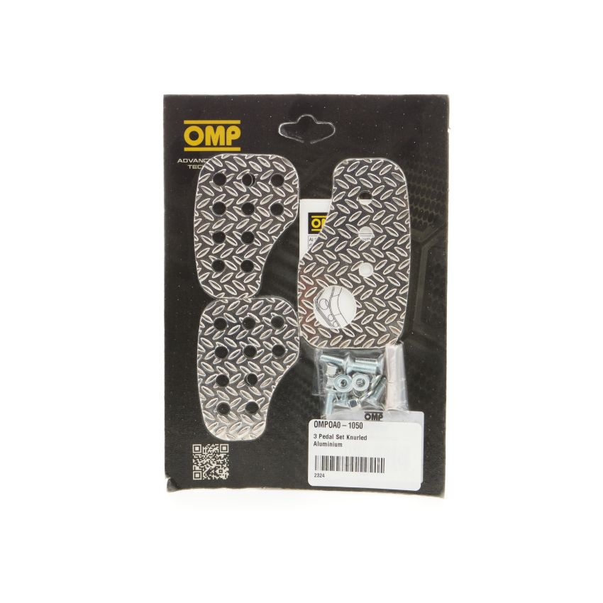 OMP RACING, INC. OMPOA0-1050 3 Pedal Set Knurled Aluminium