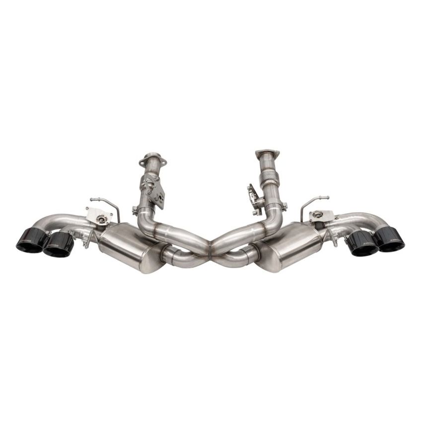 CORSA Performance 21103BLK Corsa 20-24 Corvette C8 3in Valved Cat-Back 4.5in Blk Quad Tips Fits Factory Perf Exhaust DeletesAFM