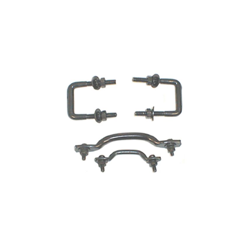 Rugged Ridge Windshield Tie Down Kit Black 55-95 Jeep CJ / Jeep Wrangler