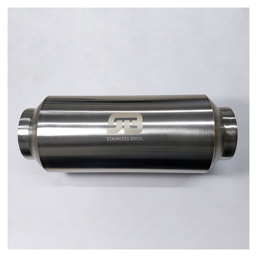 Stainless Bros 3in x 12.0in OAL Lightweight Muffler - Matte Finish