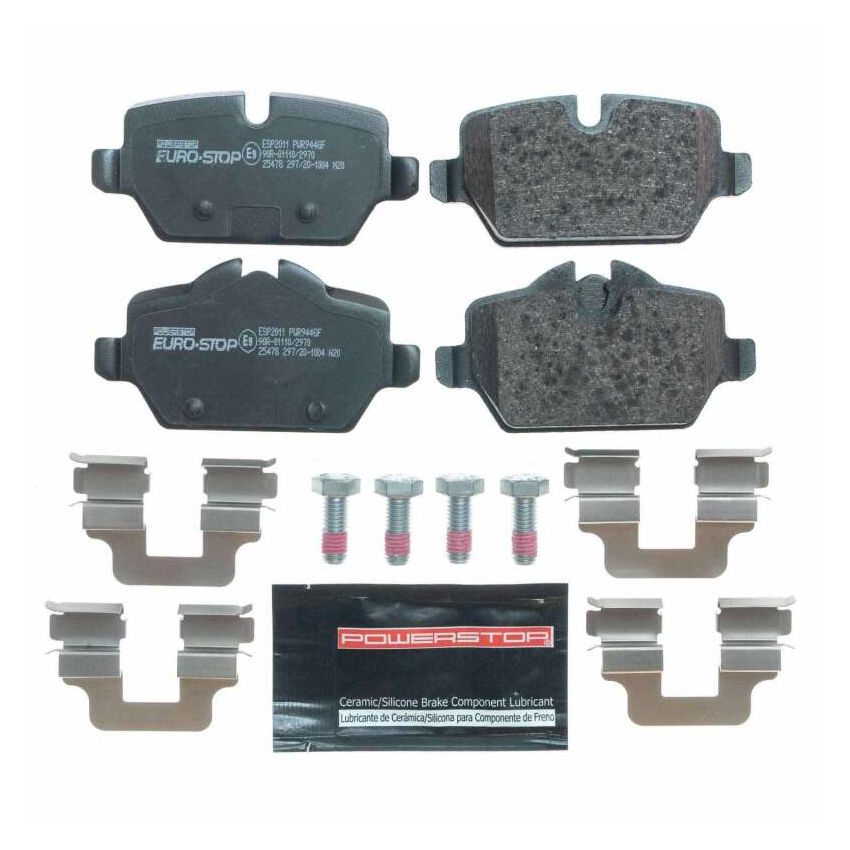 PowerStop ESP2011 EuroStop ECE-R90 Certified Brake Pad Set