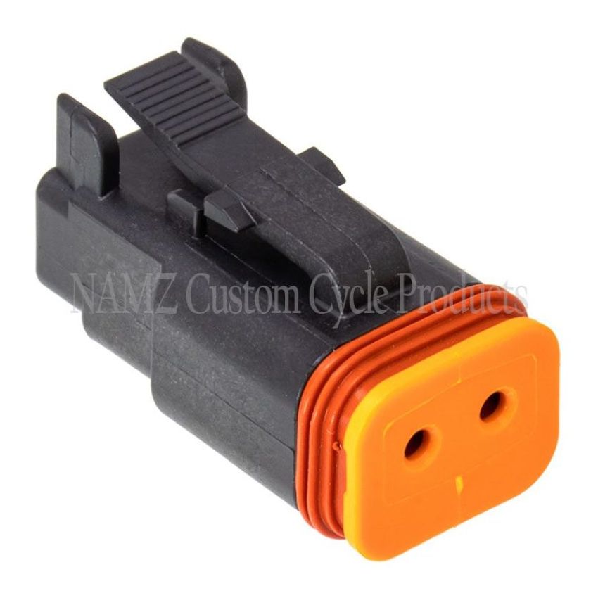 NAMZ DP-2B Deutsch DT Series 2-Wire Plug & Wedgelock - Black (Repl. HD 72112-94BK)