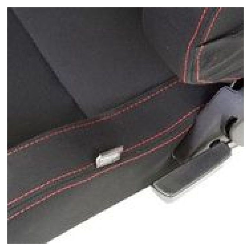 NRG RSC-200L/R Sport Seats (Pair) Type-R Cloth w/ Logo - Black w/Red Stitch