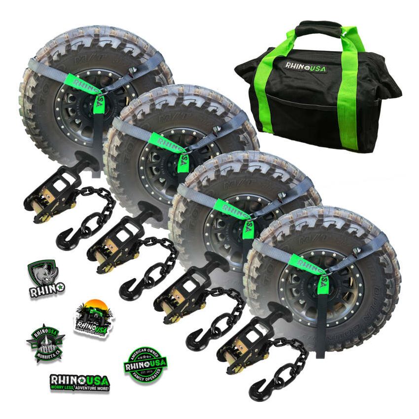 Rhino USA LASSO-STRAPS-BLK Lasso Straps; Basket Straps - Black