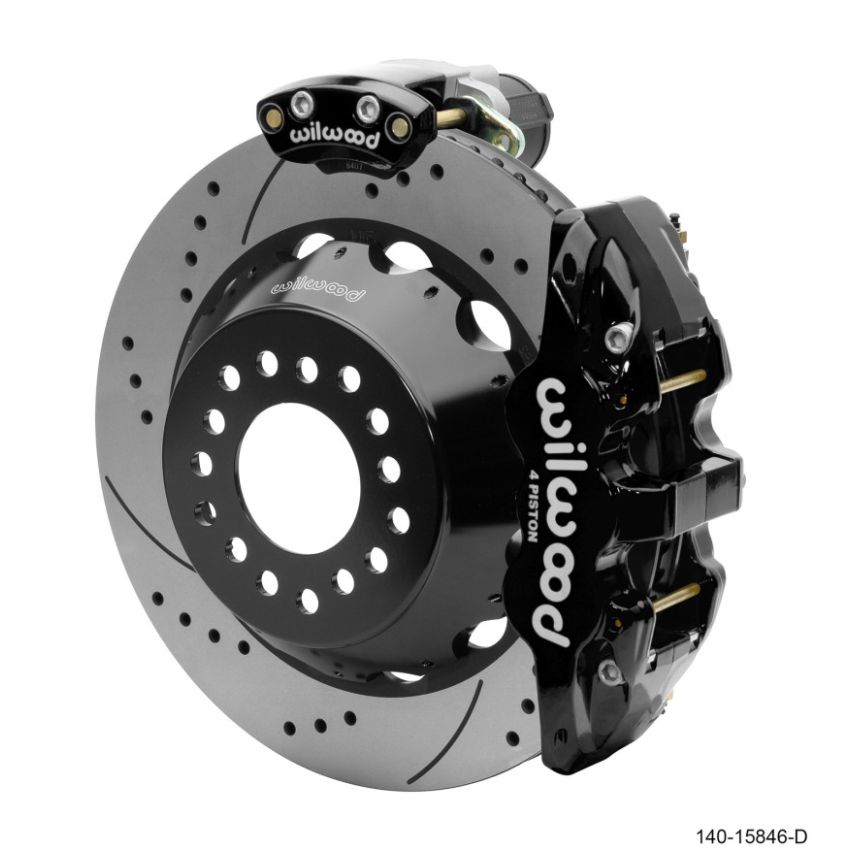 Wilwood 140-15846-D Narrow Superlite 4R Rear P-Brk Kit AERO4 14in Rotor Big Ford New Style 2.5in Off - SRP