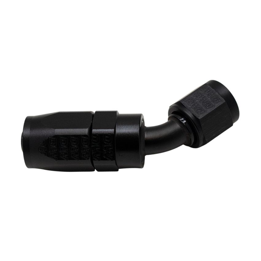 DeatschWerks 6AN Female Swivel 45-Degree Hose End CPE - Anodized Matte Black