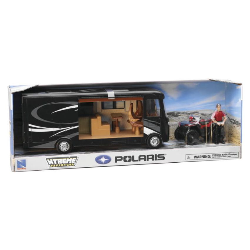 New Ray Toys SS-37356 Polaris Sportsman with RV Van and Figurine