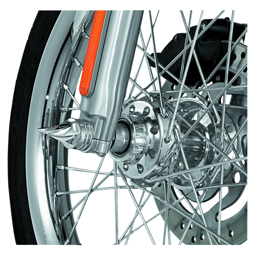 Kuryakyn 1217 Twisted Axle Caps Chrome