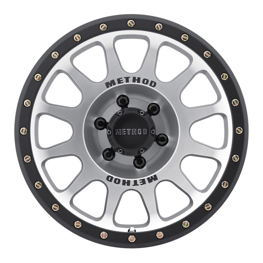 Method Wheels MR30568060300 Method MR305 NV 16x8 0mm Offset 6x5.5 108mm CB Machined/Black Street Loc Wheel