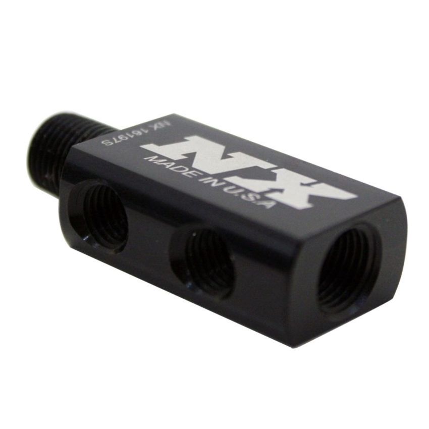 Nitrous Express Compact Distribution Block w/Gauge Port