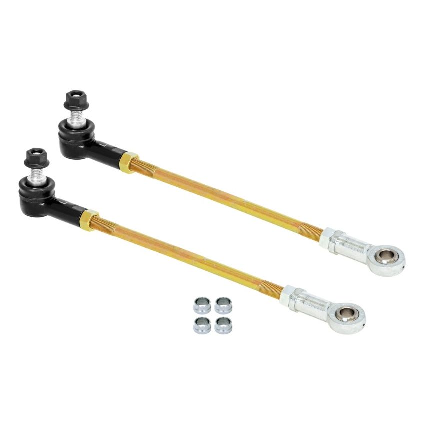 RockJock JT Adjustable Rear Sway Bar End Link Kit 12 1/2in Long Rods Sealed Rod Ends