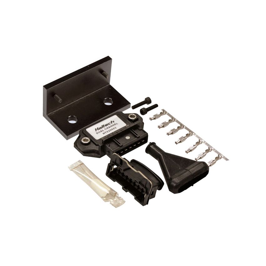 Haltech HT-020002 Dual Channel OEM Igniter (DUMB) w/Plugs/Pins/Mounting Bracket/Paste