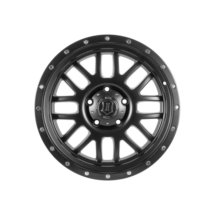 ICON 1220905556SB Alpha 20x9 5x150 16mm Offset 5.625in BS 110.1mm Bore Satin Black Wheel