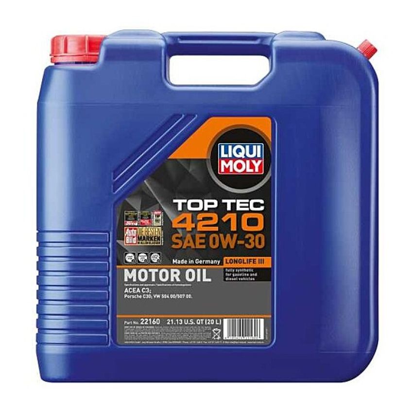 LIQUI MOLY 22160 20L Top Tec 4210 Motor Oil SAE 0W30