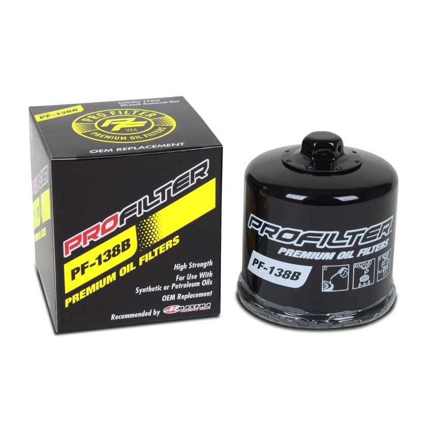 ProFilter PF-138B Aprilia/Arctic Cat/Kawasaki/Suzuki Spin-On/Black/Various Performance Oil Filter