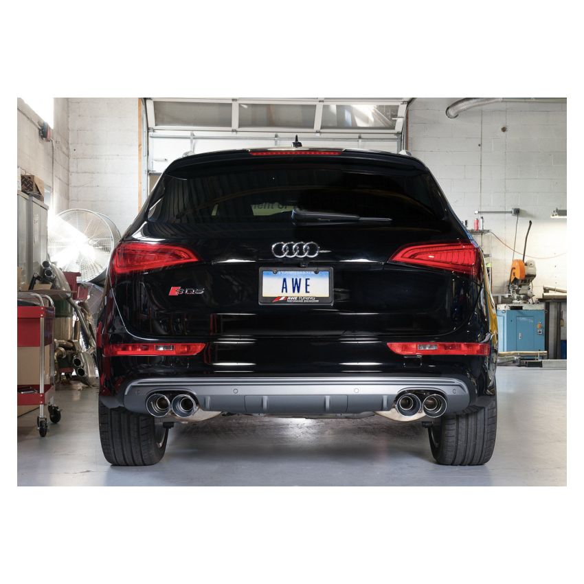 AWE Tuning 3015-43056 Audi 8R SQ5 Touring Edition Exhaust - Quad Outlet Diamond Black Tips