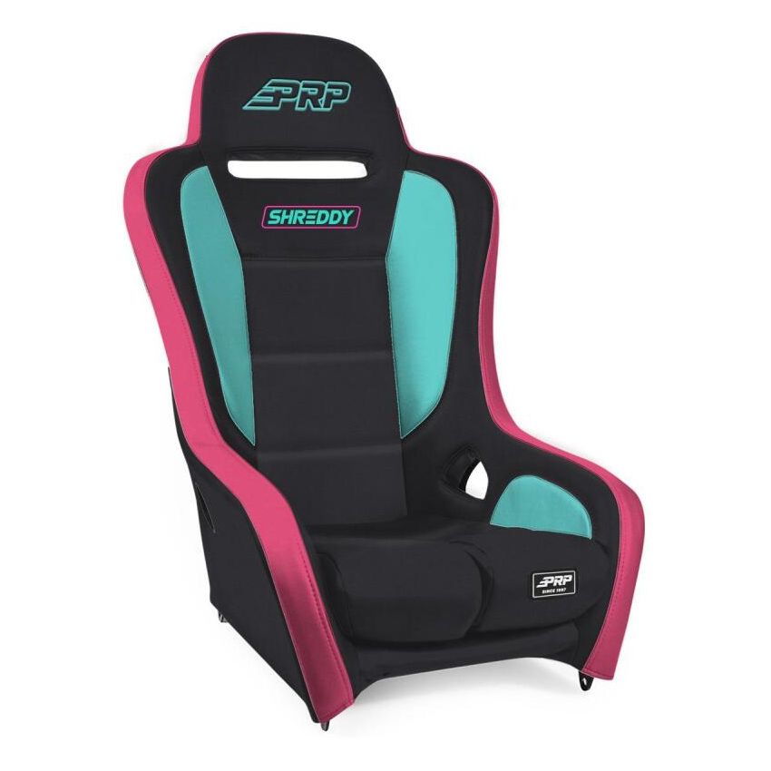 PRP Seats SHRDYA9101-02 PRP ShReddy Podium Suspension Seat - Black- Pink / Teal