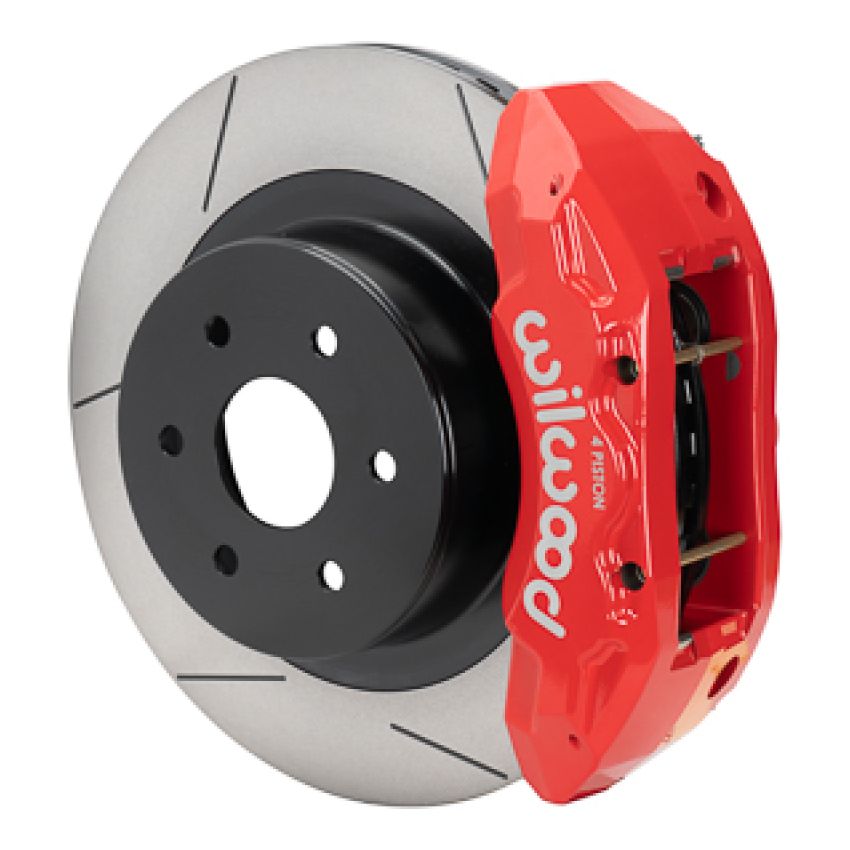Wilwood 140-16861-R 99-18 Chevy Silverado/GMC Sierra 16x1.25 Slotted Rotor TX4R 4 Piston Rear Brake Kit - Red