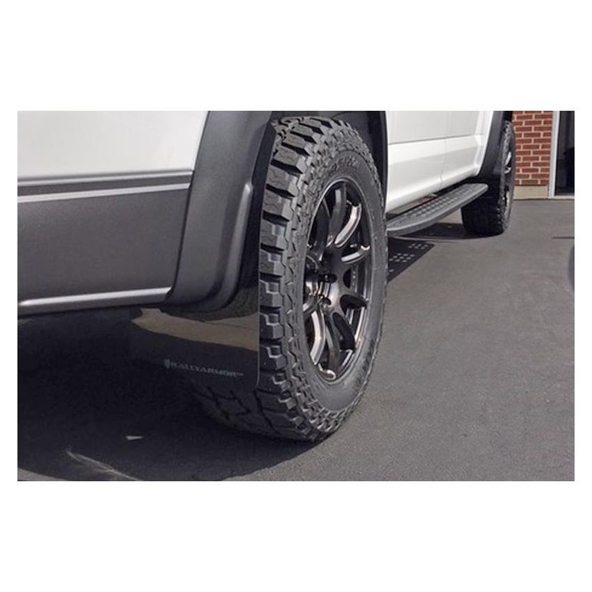 Rally Armor MF53-UR-BLK/WH Black Mud Flap/White Logo