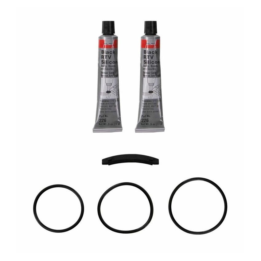 FEL PRO GASKETS OS 30812 Engine Oil Pan Gasket Set RTV Black silicone w/Rubber end seal