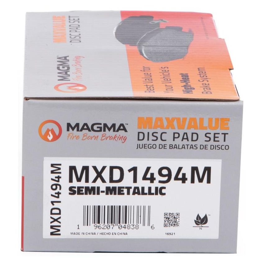 MAGMA BRAKE MXD1494M MAGMA MaxValue MXD1494M Semi-Metallic Brake Pads