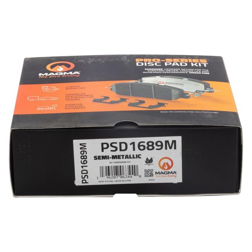 MAGMA BRAKE PSD1689M MAGMA Pro-Series PSD1689M Semi-Metallic Brake Pads