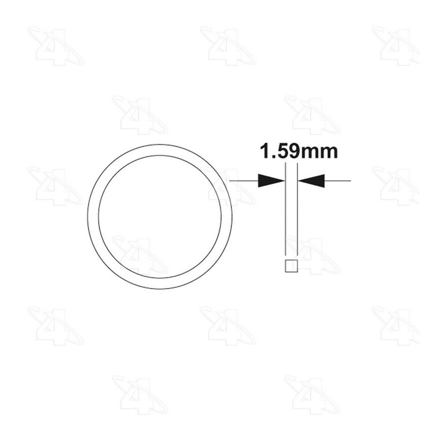 Four Seasons 24117 Teflon Seal Rotolock Fitting O-Ring