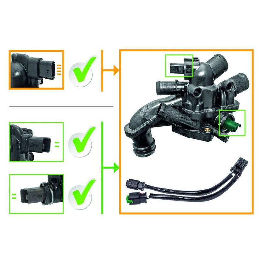 FACET ENGINE MANAGEM 7.8927K Engine Coolant Thermostat Kit w/cable