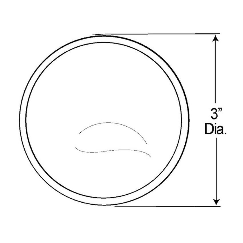 GROTE LIGHTING 12004 Stick-On Convex Mirror, 3