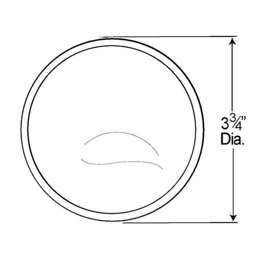 GROTE LIGHTING 12014 Stick-On Convex Mirror, 3 3/4
