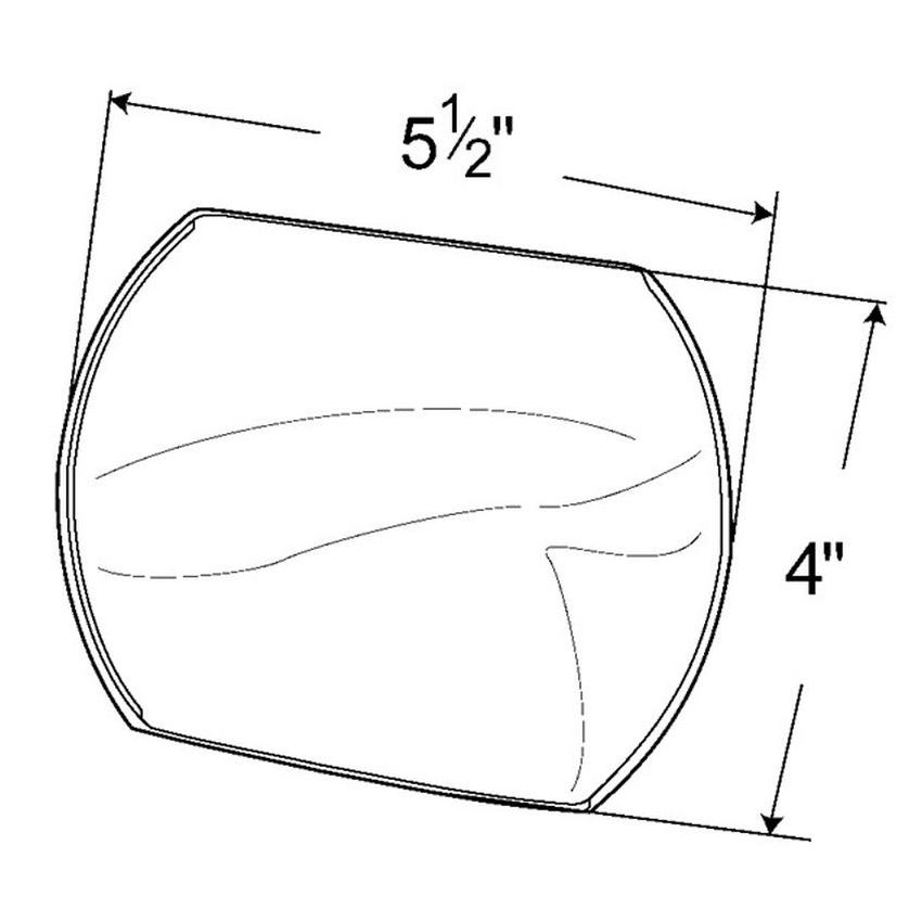 GROTE LIGHTING 12164-5 Stick-On Convex Mirror, 4
