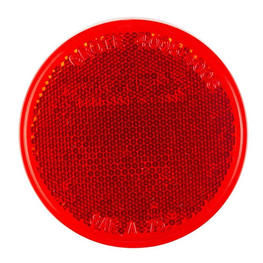 GROTE LIGHTING 40052-5 Round Stick-On Reflector, Red