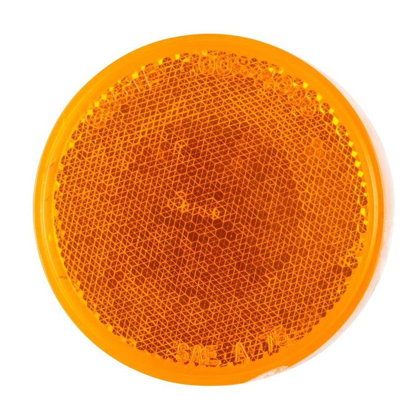 GROTE LIGHTING 40053 Round Stick-On Reflector, Amber