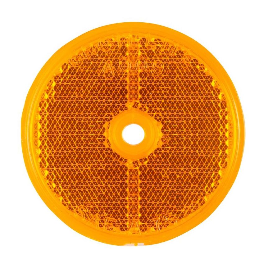 GROTE LIGHTING 40093 Sealed Center-Mount Reflector, Amber