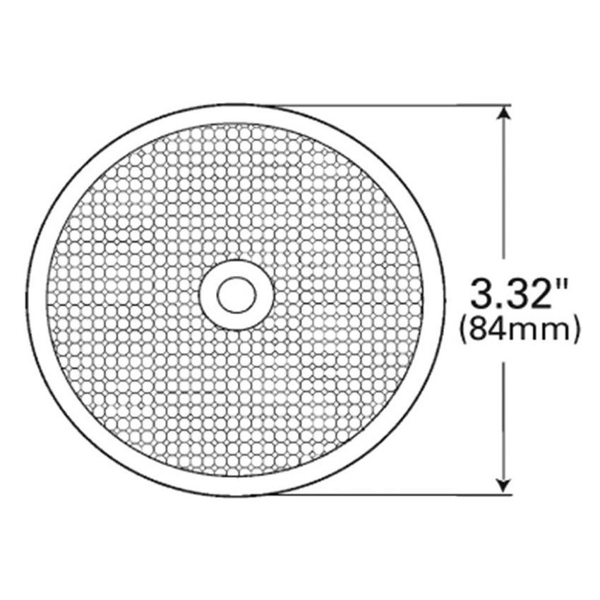 GROTE LIGHTING 40152 Sealed Center-Mount Reflector, Red