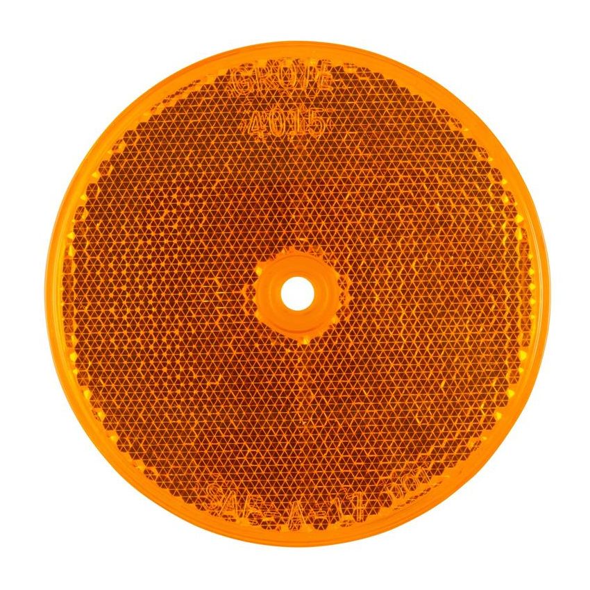 GROTE LIGHTING 40153 Sealed Center-Mount Reflector, Amber